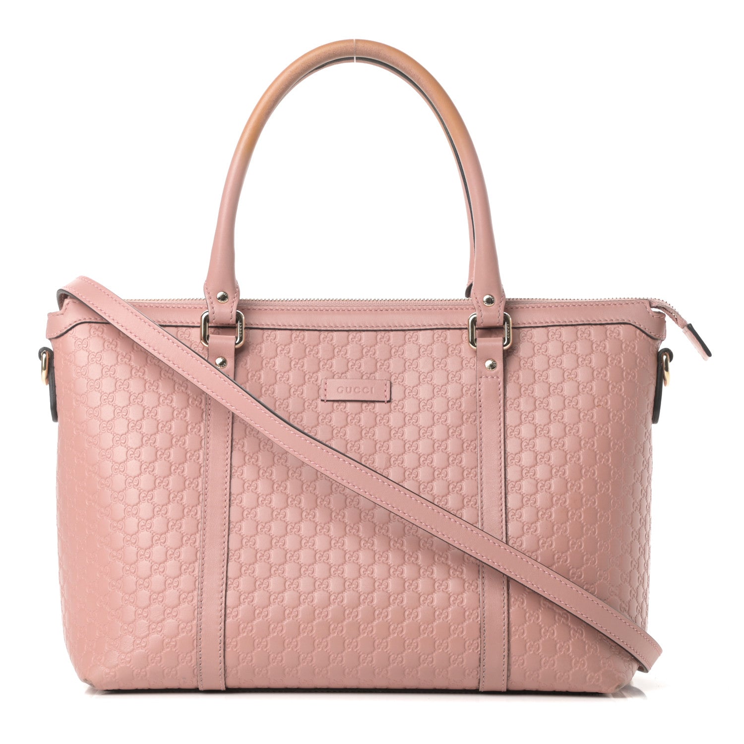 Gucci Soft Microguccissima Small Zippered Satchel Soft Pink 1 of 17