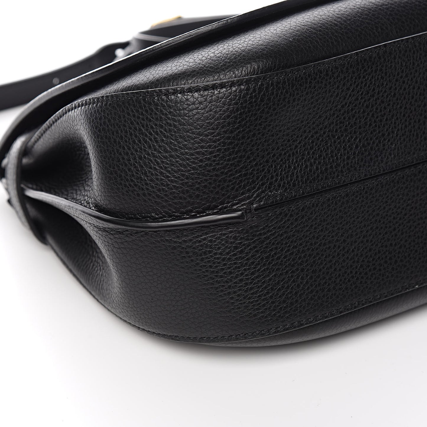 Small Classic Grain Calfskin Amberley Satchel Black