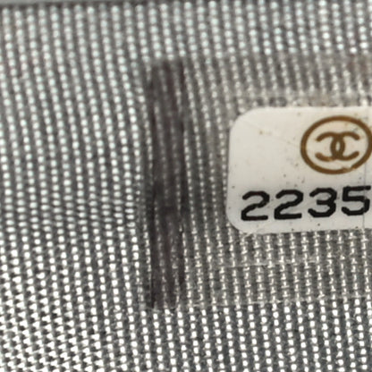 Chanel Metallic Caviar Chevron Quilted Boy Small Zip Around Wallet Silver 8 of 17