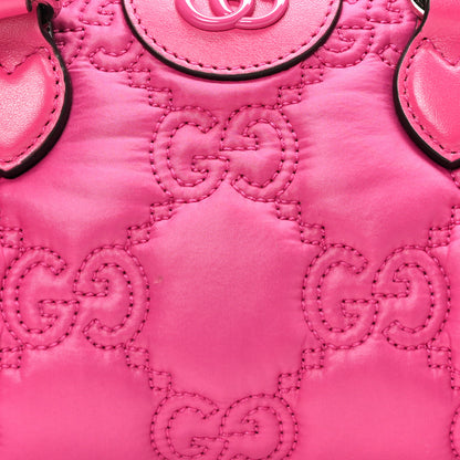 Gucci Nylon Calfskin Enamel GG Matelasse Mini Bowler Bag Lovely 8 of 10
