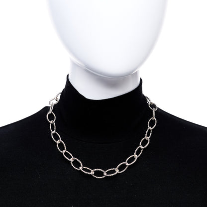 Tiffany Sterling Silver Oval Twist Link Necklace 2 of 5
