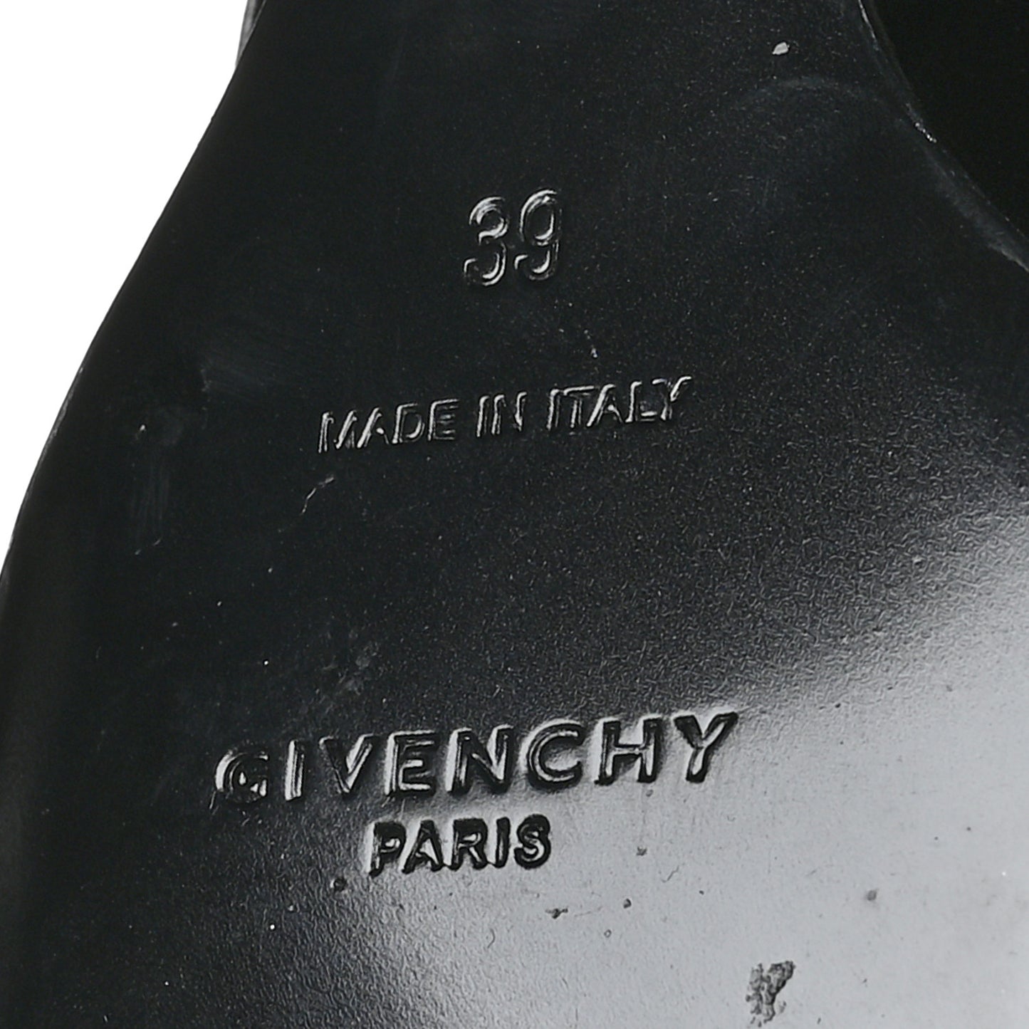 Calfskin Shark Lock Ankle Boots 39 Black