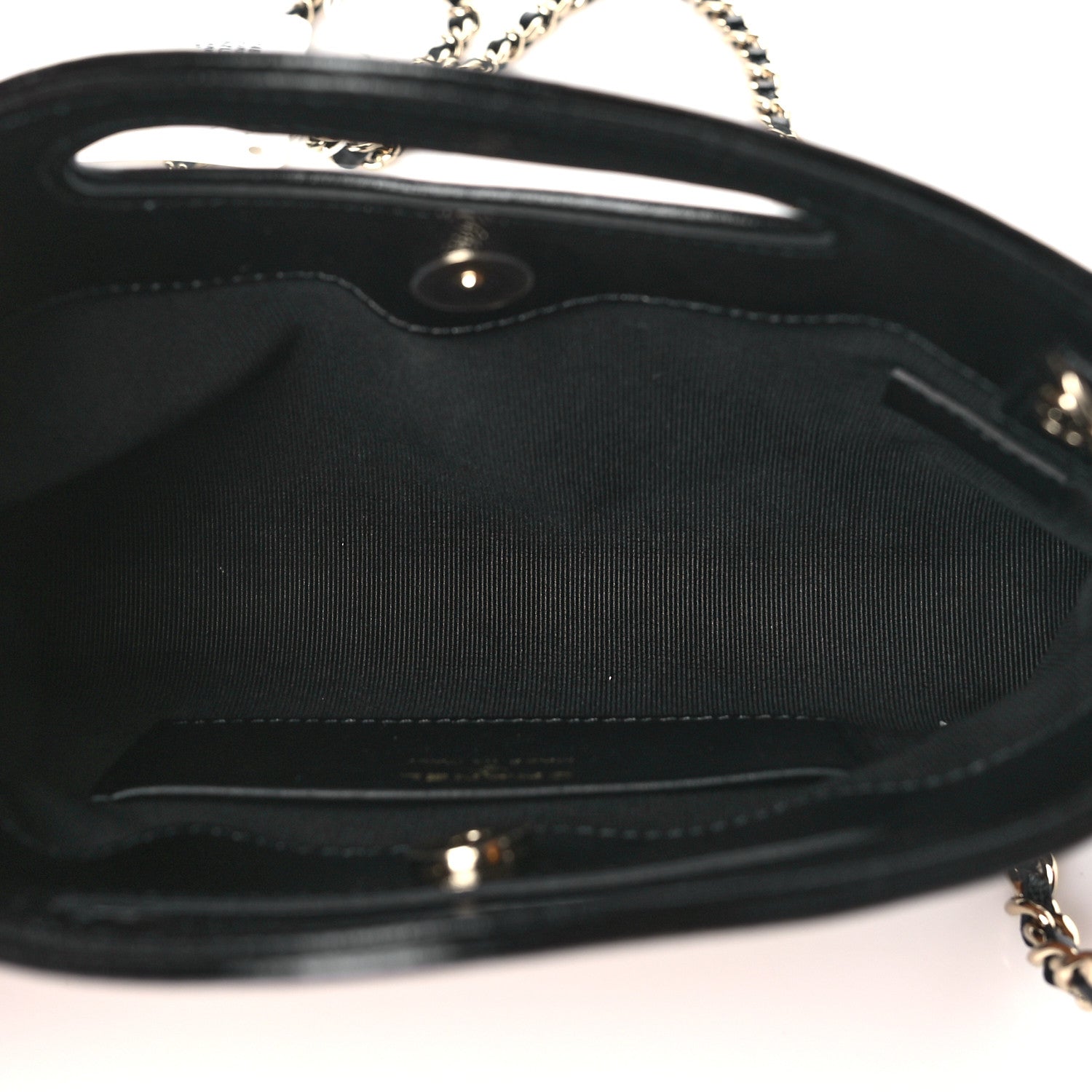 Chanel Shiny Crumpled Calfskin Quilted Nano 31 Shopping Bag Dark Beige Black 5 of 11