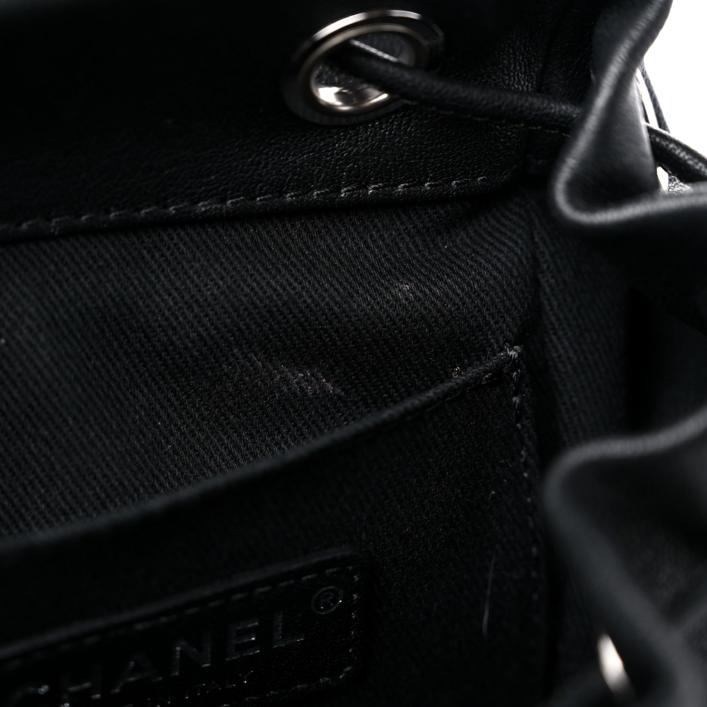 Lambskin Quilted Metallic Bubble Backpack Black