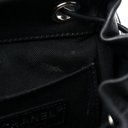 Chanel Lambskin Quilted Metallic Bubble Backpack Black 11 of 12