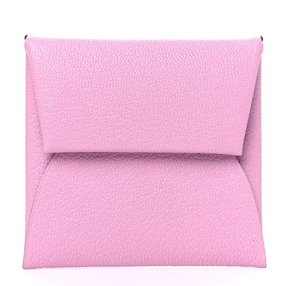 Hermes Chevre Mysore Bastia Coin Purse Mauve Sylvestre 1 of 4