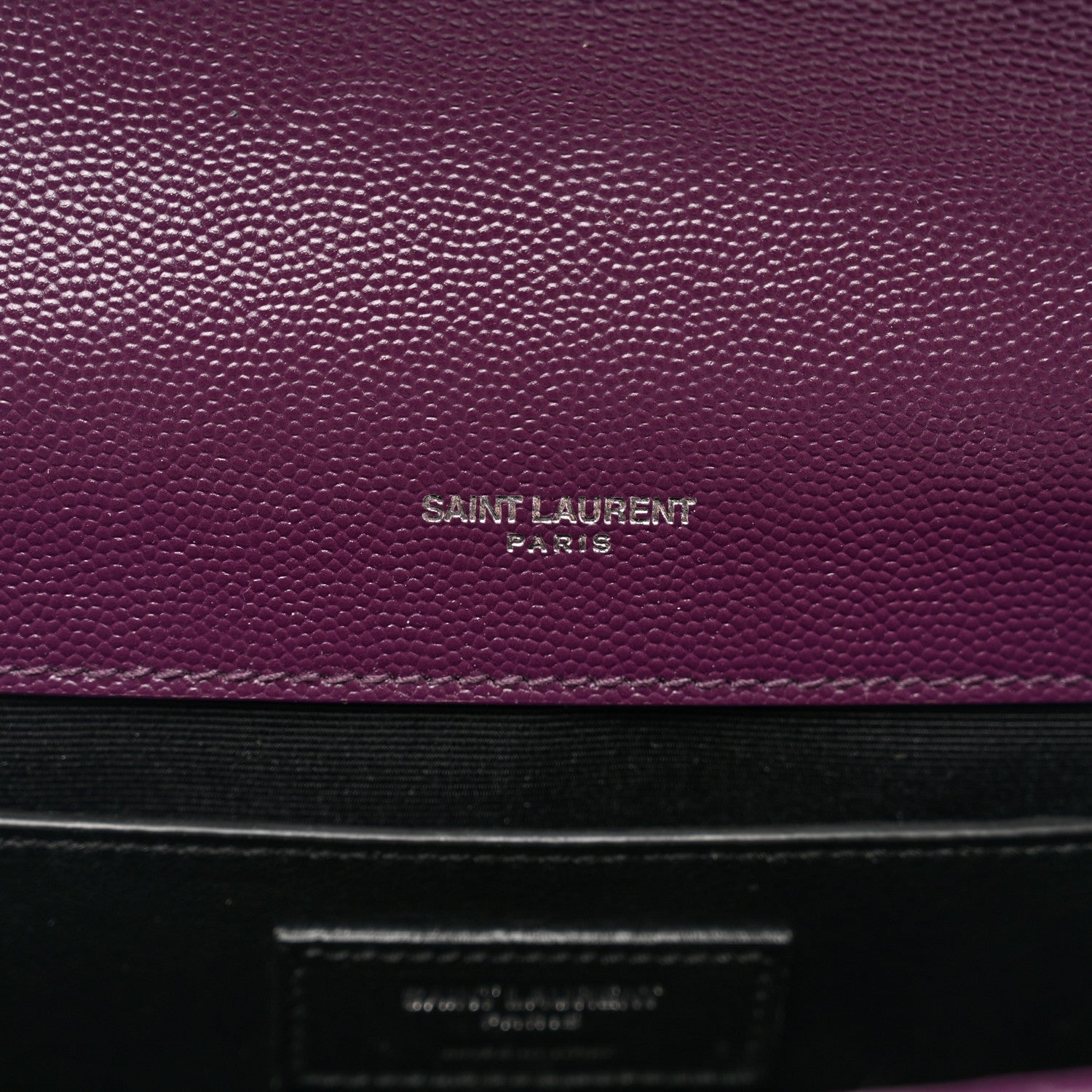 Saint Laurent Grain De Poudre Textured Mixed Matelasse Triquilt Medium Monogram Satchel Lilac 7 of 10