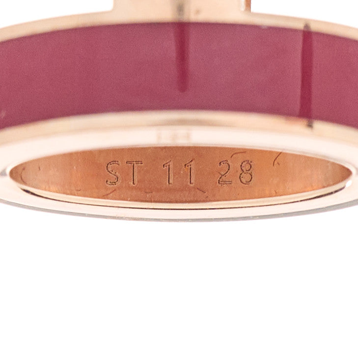 Rose Gold Lacquered Pop H Earrings Rouge H