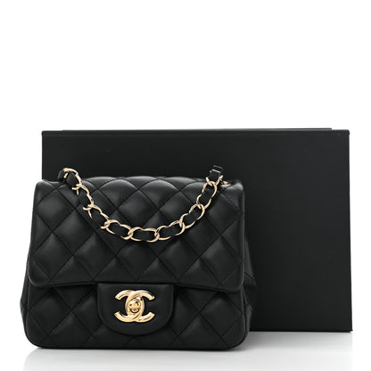 Chanel Lambskin Quilted Mini Square Flap Black 11 of 11