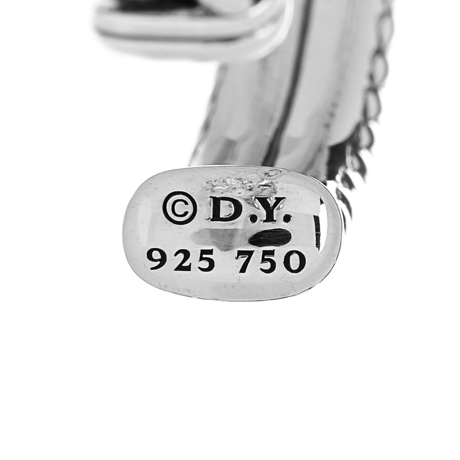 David Yurman Sterling Silver 18K Yellow Gold Cable Loop Bracelet 3 of 3