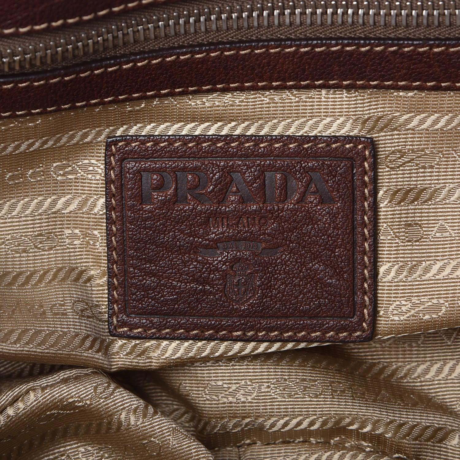 Prada Jacquard Logo Frame Brown 6 of 12