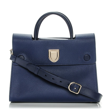 Christian Dior Bullcalf Medium Diorever Flap Navy 1 of 7