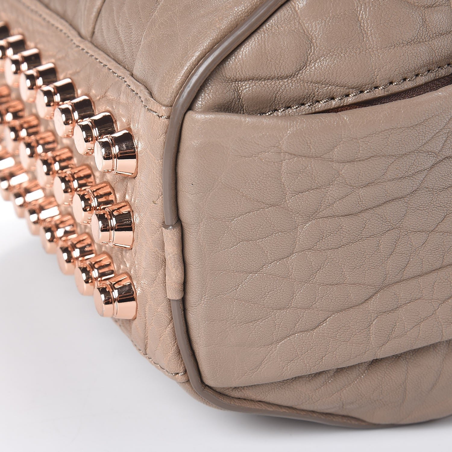 Alexander Wang Pebbled Lambskin Mini Rockie Latte Rose Gold Hardware 9 of 9
