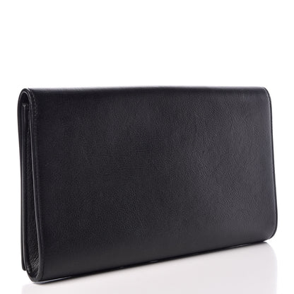 Saint Laurent Calfskin Monogram Large Belle De Jour Clutch Black 3 of 15