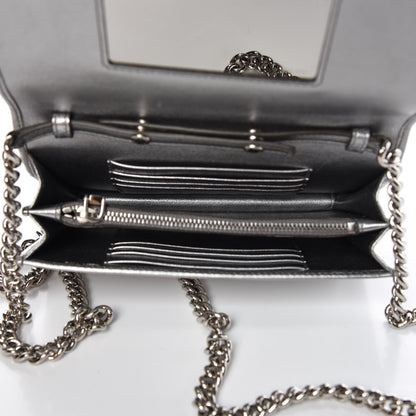Miu Miu Nappa Crystal Chain Crossbody Cromo 5 of 11
