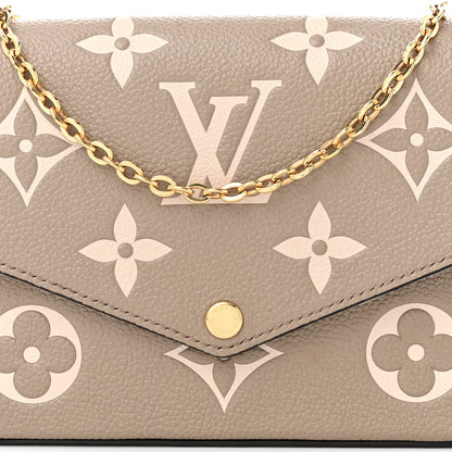 Louis Vuitton Empreinte Monogram Giant Felicie Pochette Tourterelle Creme 7 of 9