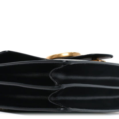 Gucci Knight Calfskin Malaga Kid Heart Medium GG Marmont Chain Handle Bag Black Hibiscus Red Multicolor 9 of 10
