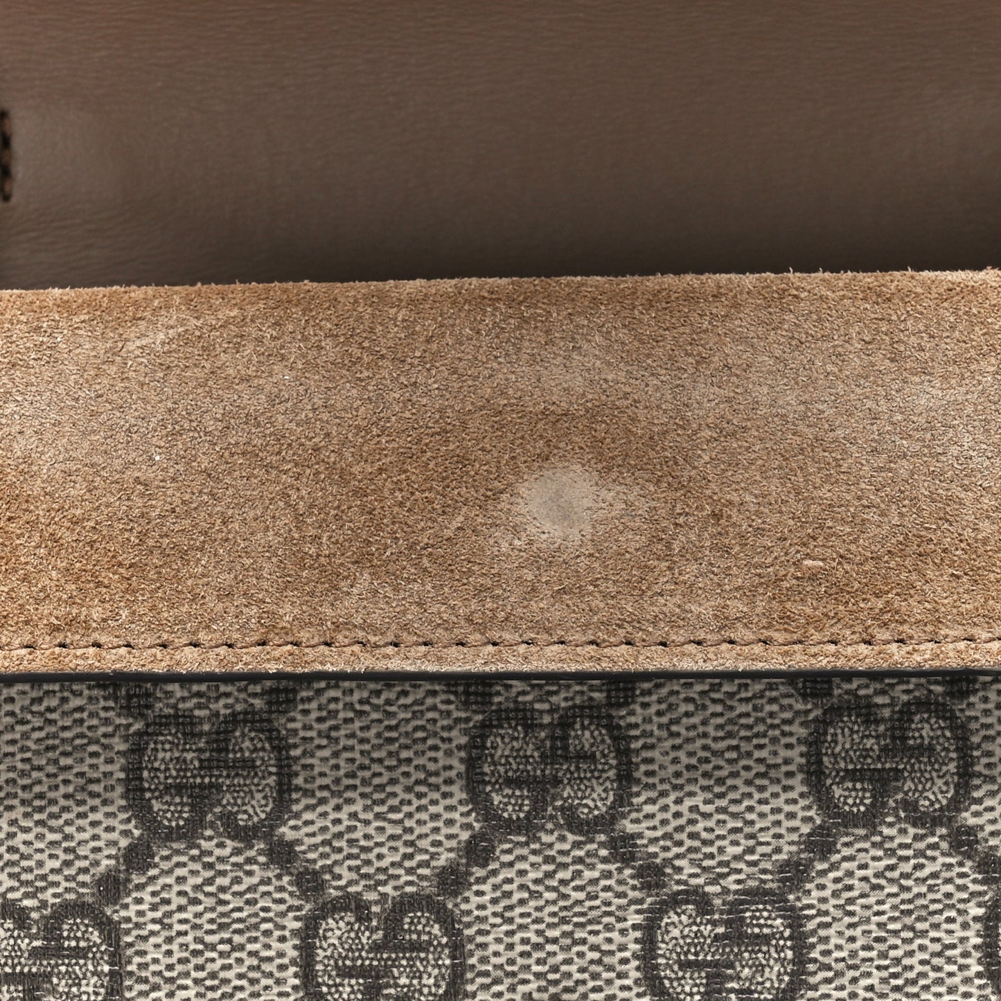 GG Supreme Monogram Super Mini Dionysus Shoulder Bag Taupe