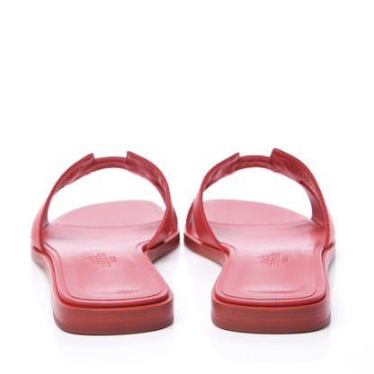 Hermes Calfskin Oran Sandals 36 Red 7 of 11