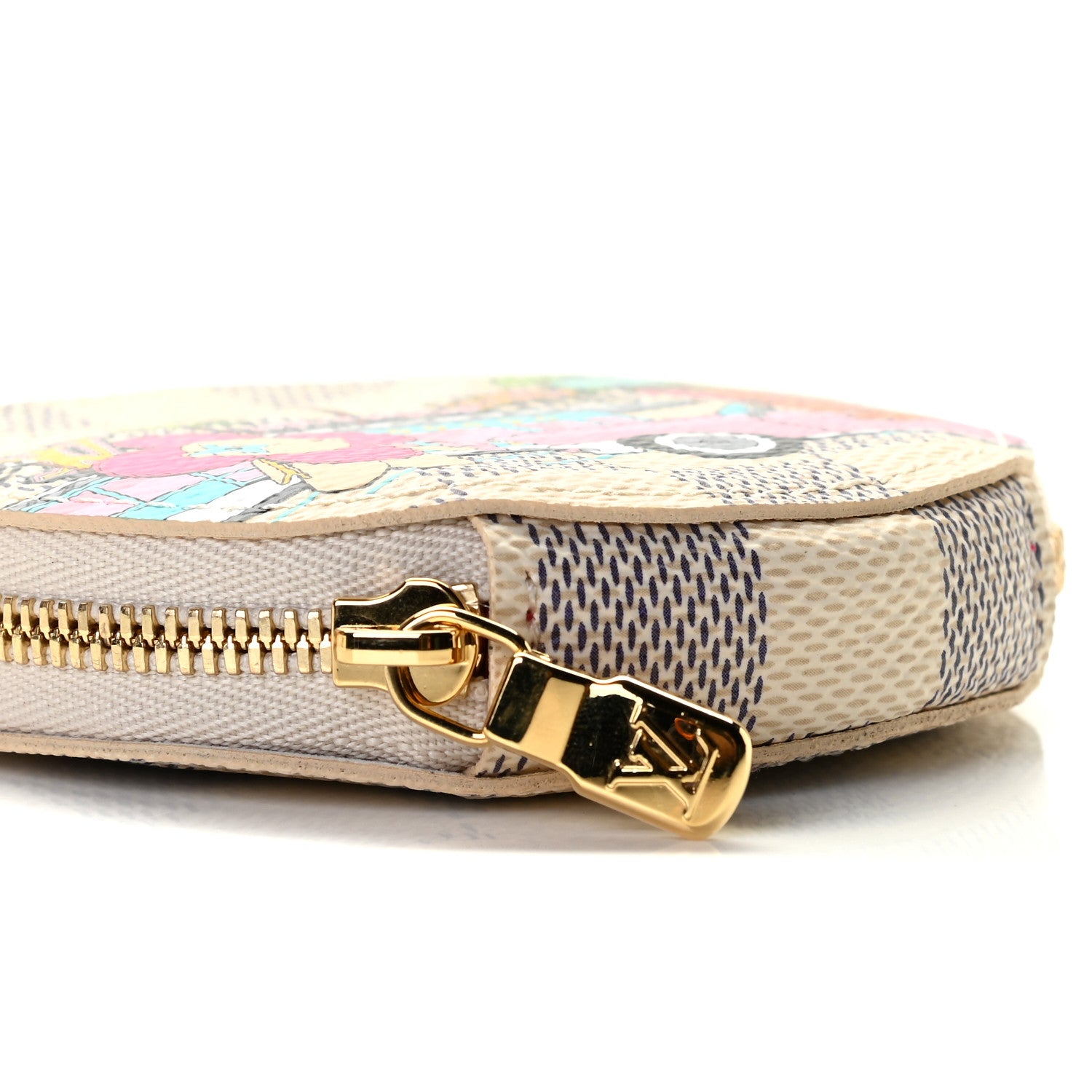 Louis Vuitton Damier Azur 2021 Christmas Animation Hollywood Bag Charm Fuchsia 6 of 10