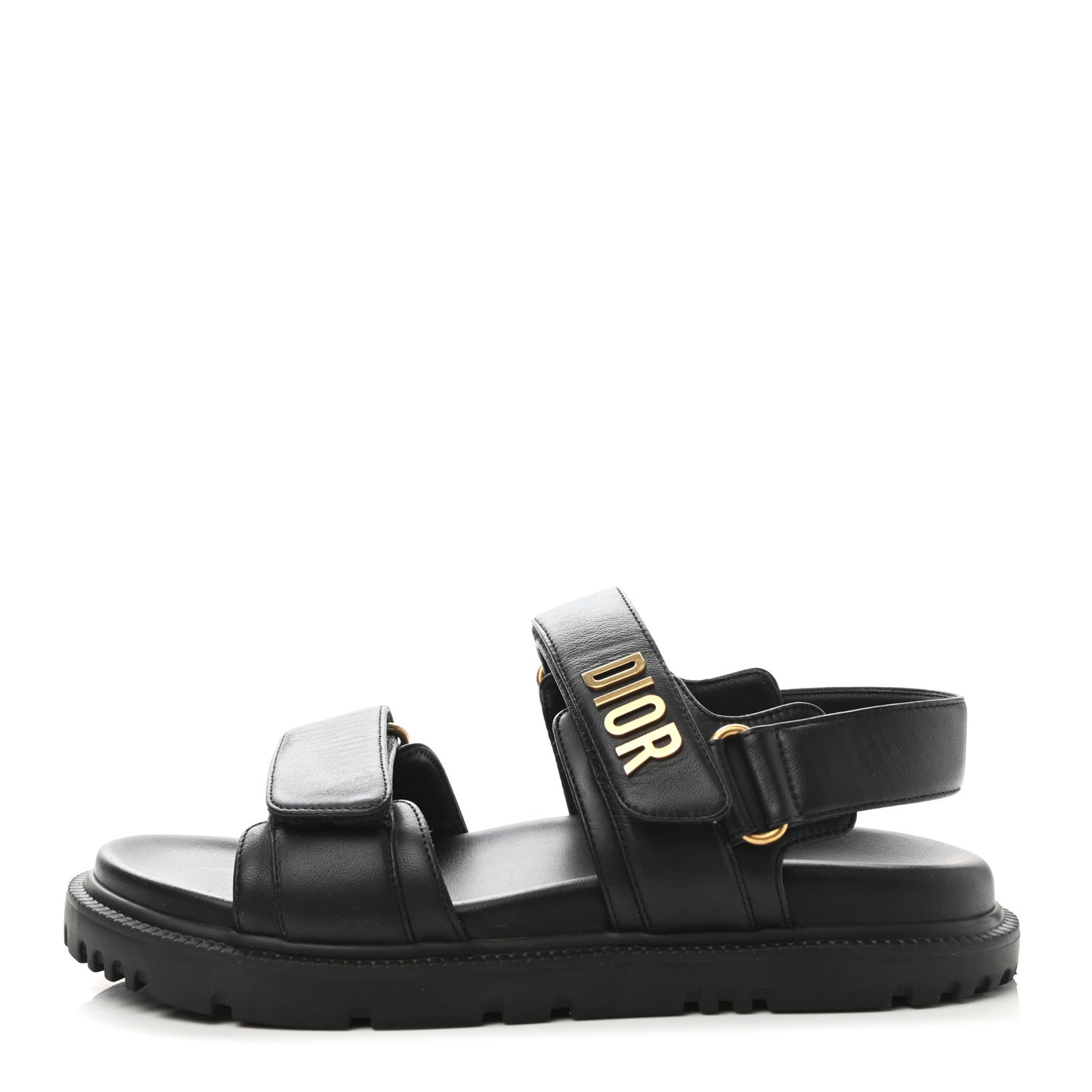 Lambskin Dioract Sandals 35.5 Black