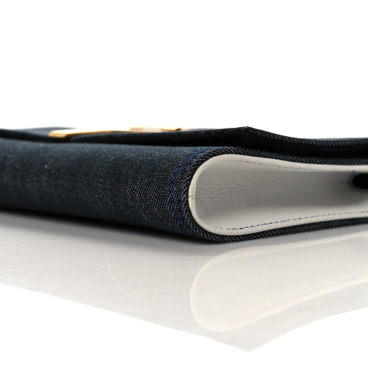 Saint Laurent Denim Y Ligne Clutch 9 of 10