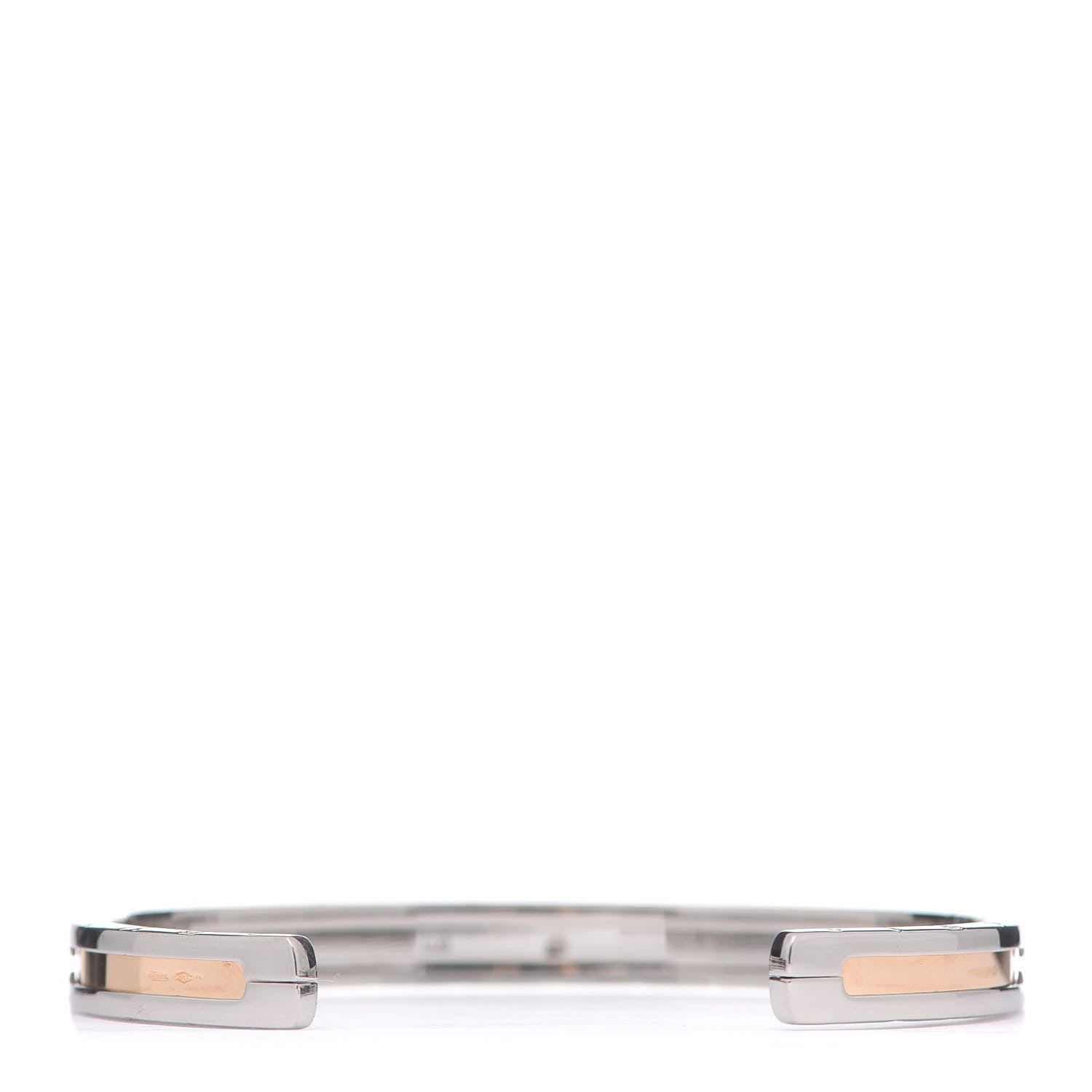 Bulgari 18K Rose Gold Stainless Steel B.Zero1 Cuff Bracelet SM 3 of 5