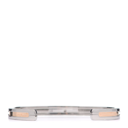 Bulgari 18K Rose Gold Stainless Steel B.Zero1 Cuff Bracelet SM 3 of 5