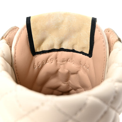 Gucci Apollo Calfskin GG Supreme Nappa Samoa Quilted Lace Up Ankle Boots 36.5 Mystic White Beige Ebony 9 of 9