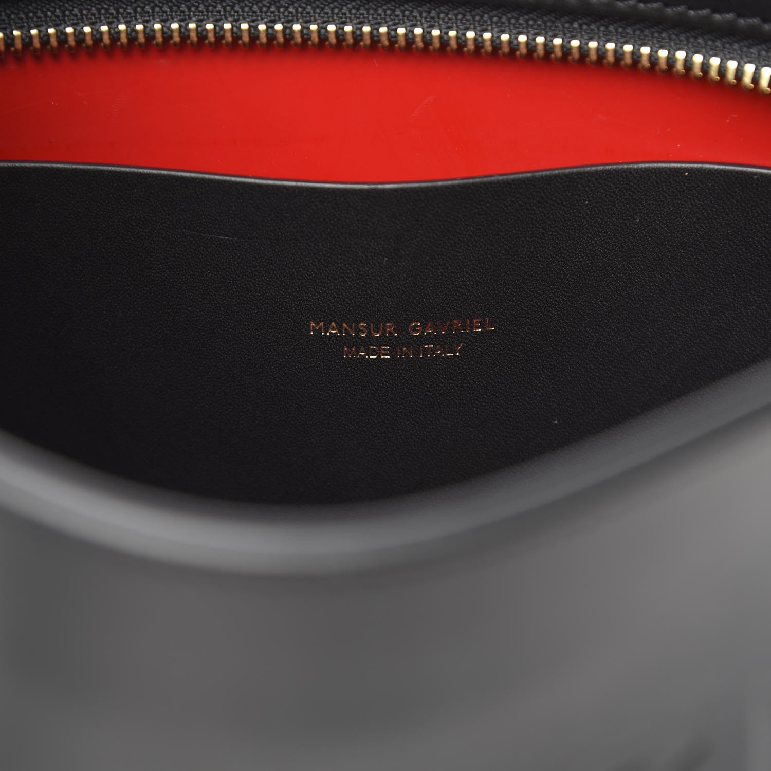 Mansur Gavriel Calfskin Logo Debossed Bag Black 6 of 10