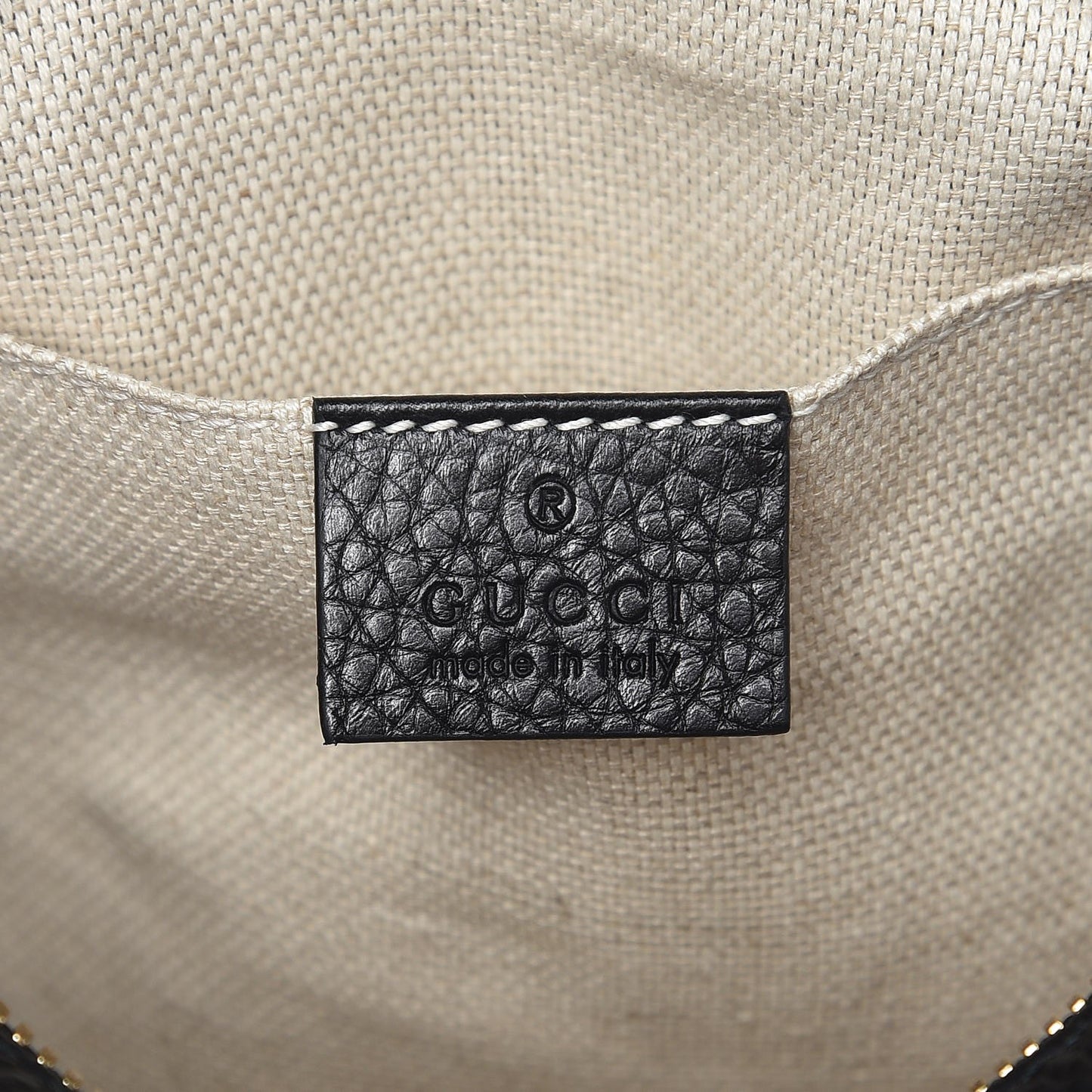Pebbled Calfskin Small Soho Disco Bag Black