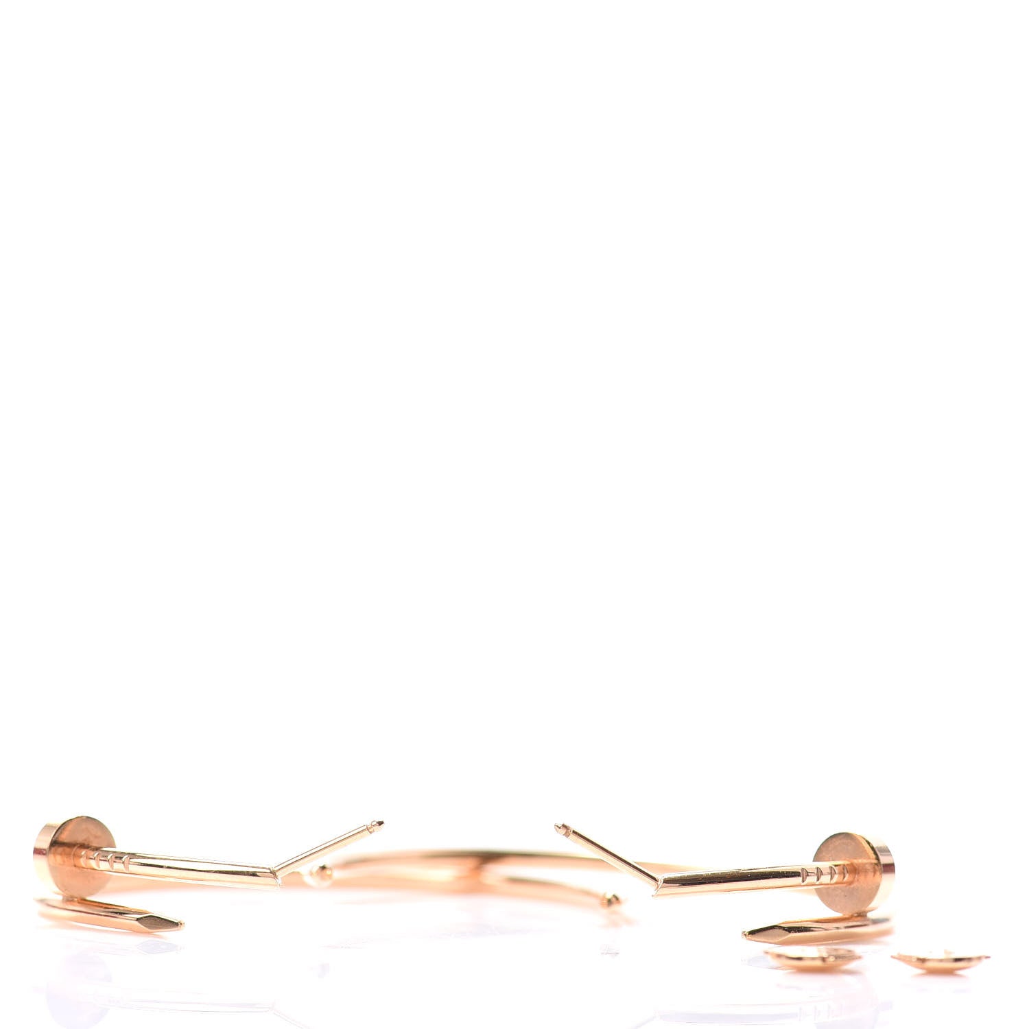 Cartier 18K Pink Gold Juste Un Clou Hoop Earrings 3 of 4