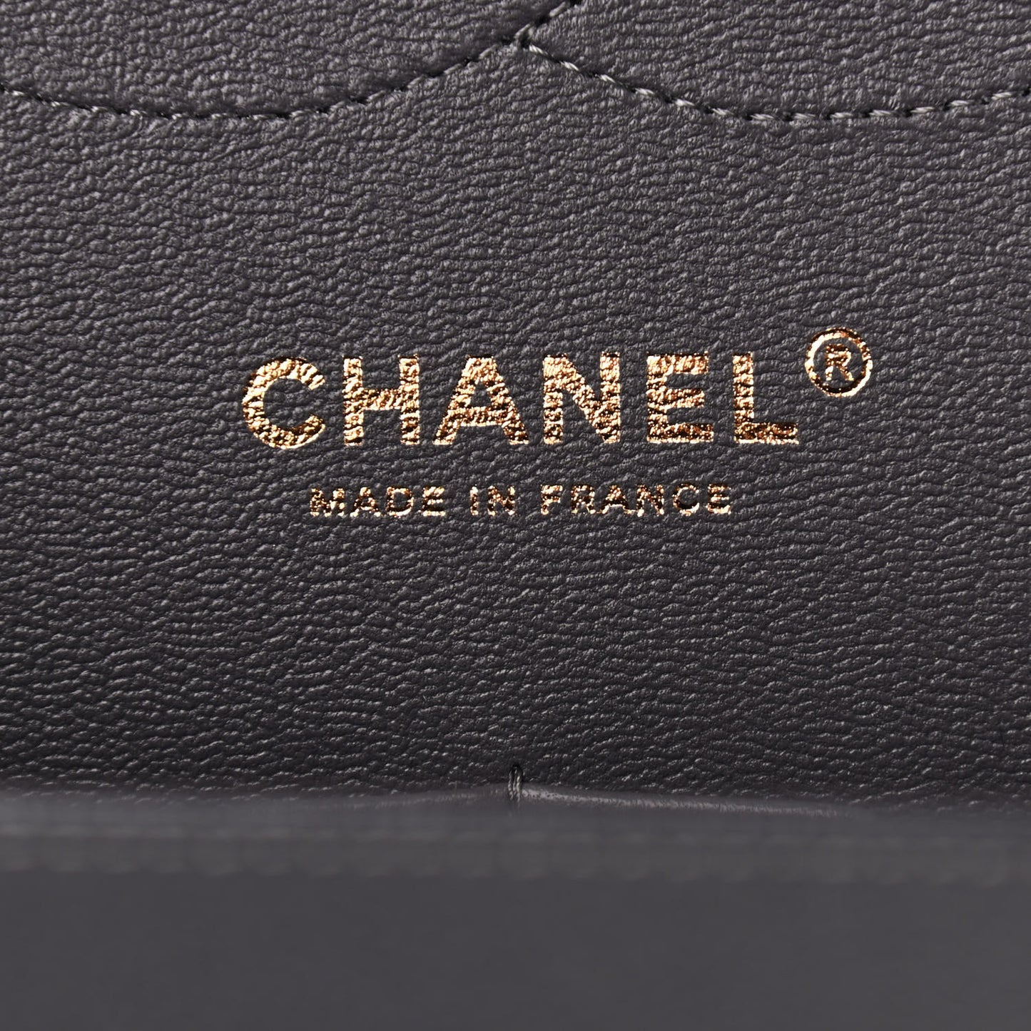 Caviar Quilted Jumbo Double Flap Dark Grey