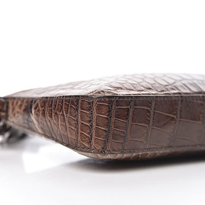 Prada Alligator Shoulder Bag Brown 5 of 10