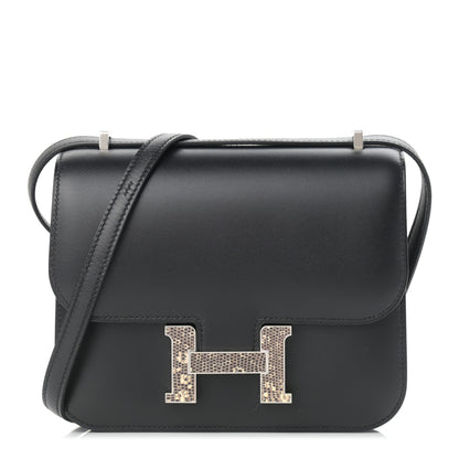 Hermes Veau Monsieur Lizard Constance 18 Black Ombre 1 of 9