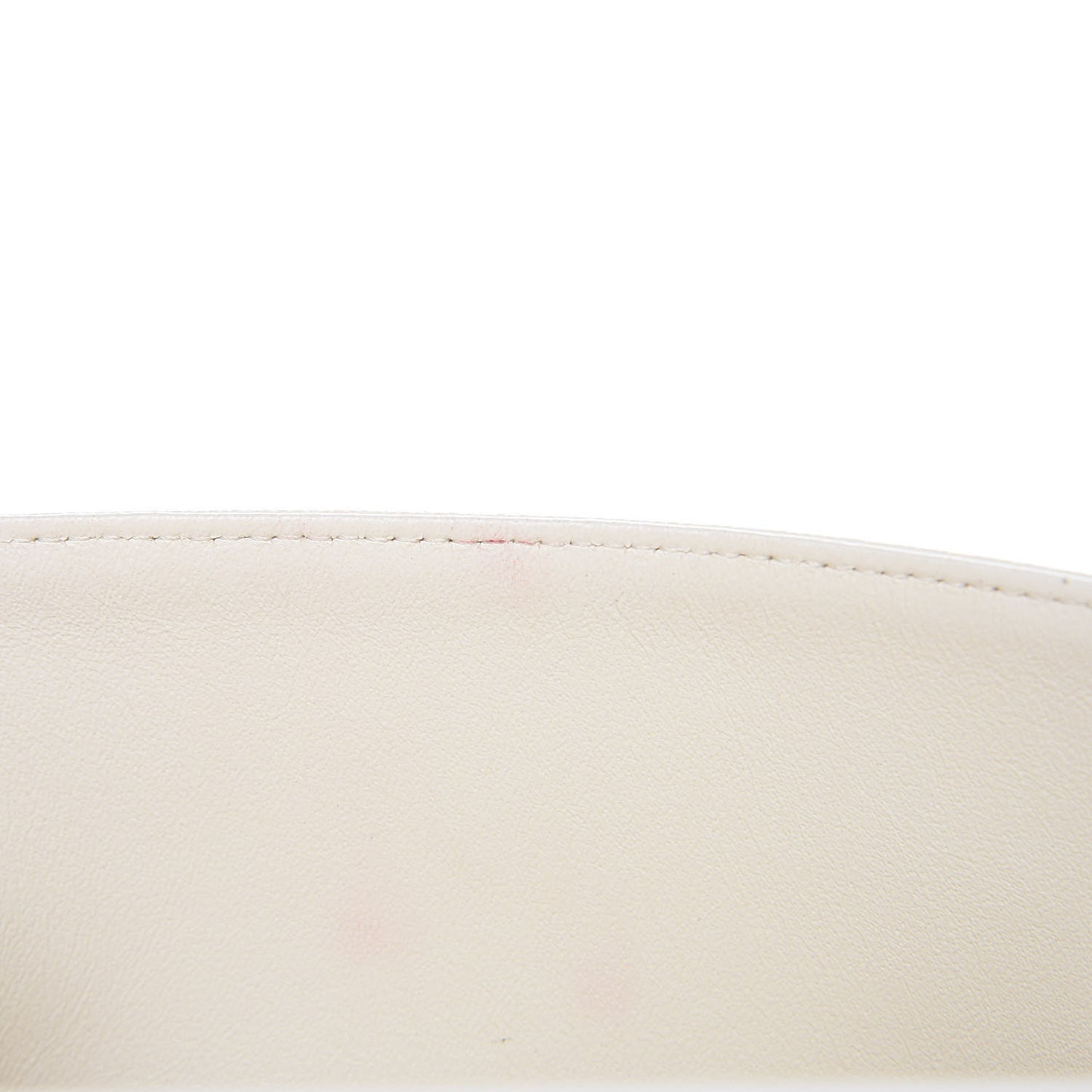 Caviar Quilted Medium Double Flap White