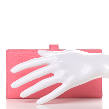 Hermes Epsom Bearn Gusset Wallet Rose Lipstick 2 of 8