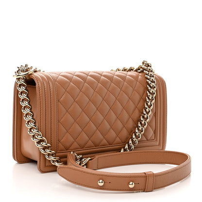 Chanel Caviar Quilted Medium Boy Flap Brown 3 of 9