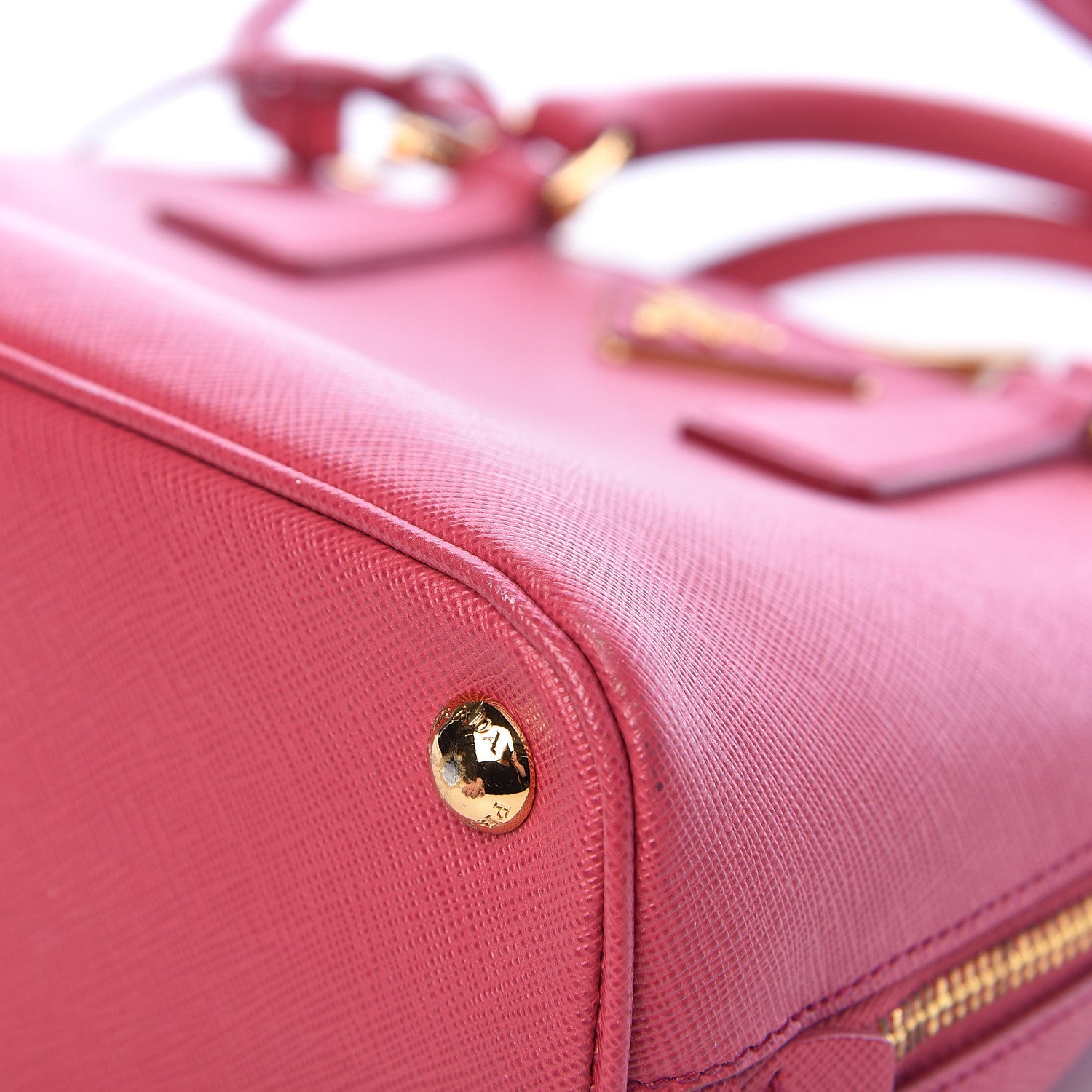 Prada Saffiano Lux Small Promenade Tote Fuxia 12 of 14