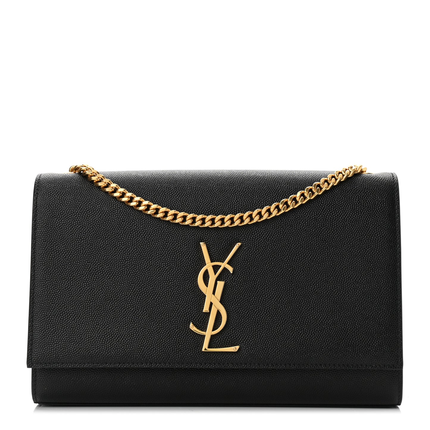 Grain De Poudre Medium Classic Monogram Kate Satchel Black