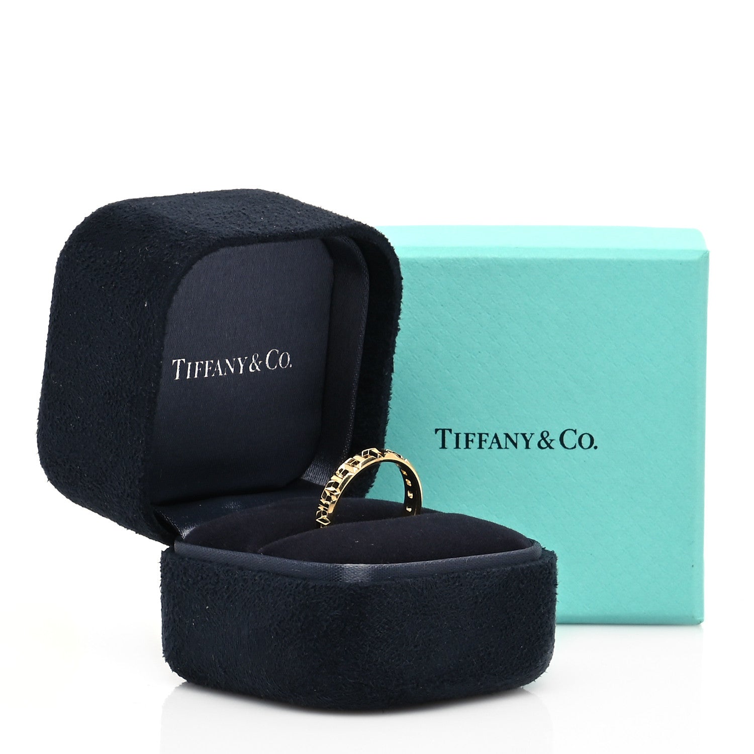 Tiffany 18K Yellow Gold T True Narrow Ring 52 6 5 of 5