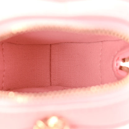Chanel Lambskin Quilted CC Mini In Love Heart Bag Charm Light Pink 5 of 12
