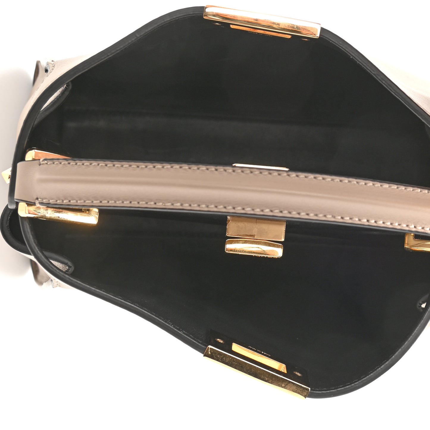 Vitello Tahiti Burro Medium Peekaboo Iconic Essentially Satchel Tortora Black