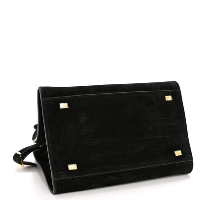 The Row Suede Soft Margaux 10 Bag Black 4 of 11