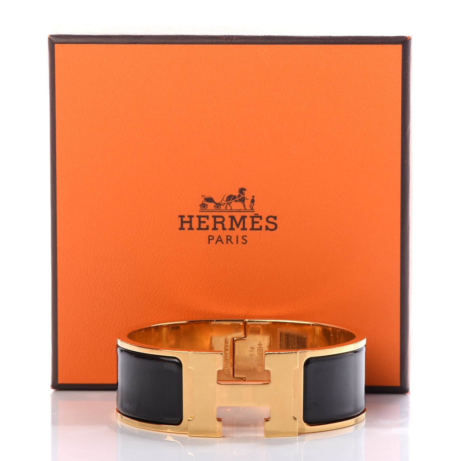 Hermes Enamel Wide Clic Clac H Bracelet PM Black 6 of 6