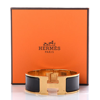 Hermes Enamel Wide Clic Clac H Bracelet PM Black 6 of 6