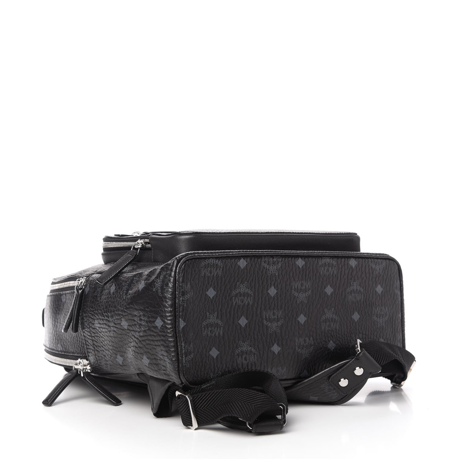 MCM Visetos Medium Stark Backpack Black 4 of 9