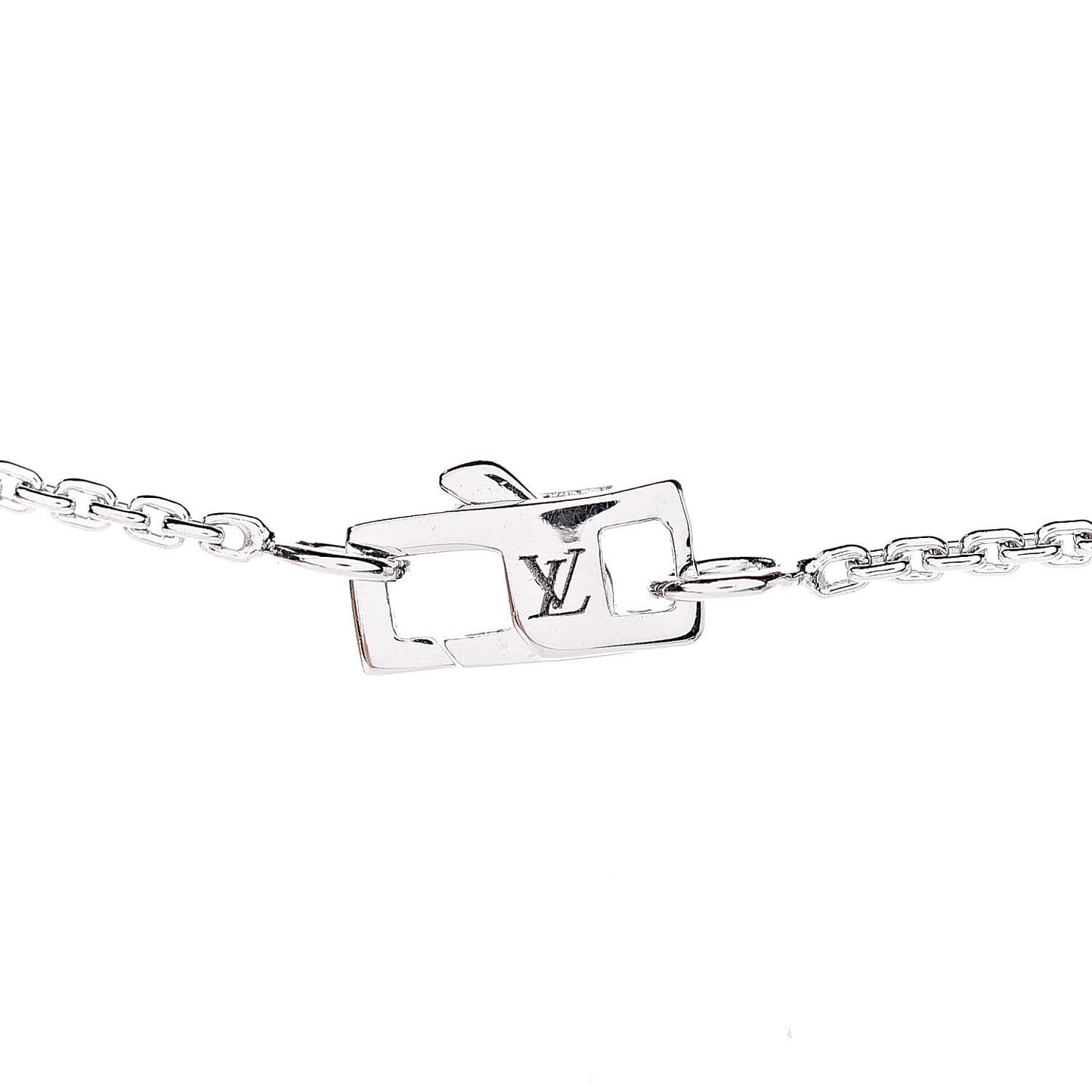 18K White Gold Diamond Blossom BB Pendant Necklace