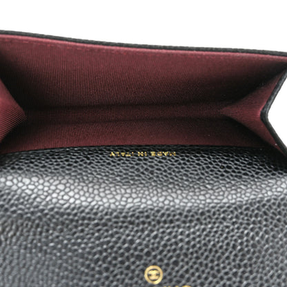 Chanel Caviar Quilted Flap Card Holder Wallet Black 5 of 7