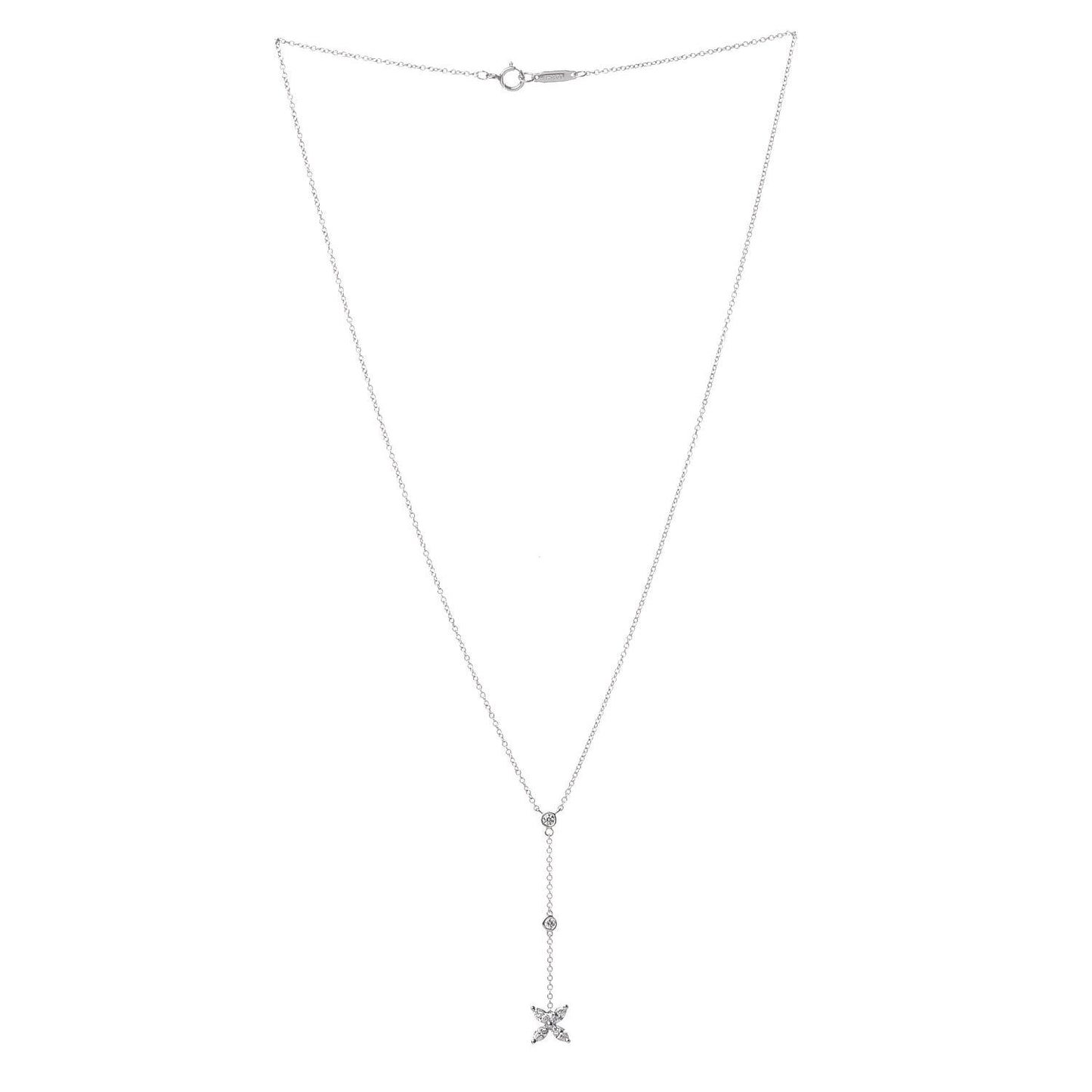 Platinum Diamond Victoria Lariat Necklace